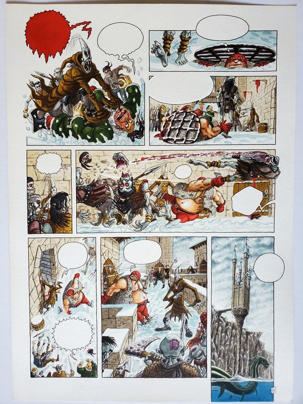 Olivier Milhiet, SPOOGUE  couleur directe - Planche originale