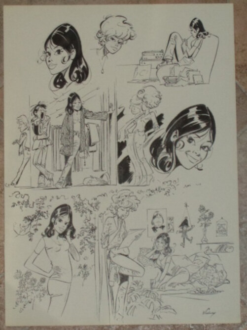 Sidney, Julie, Claire, Cécile et les autres - Etudes de personnages - Original Illustration