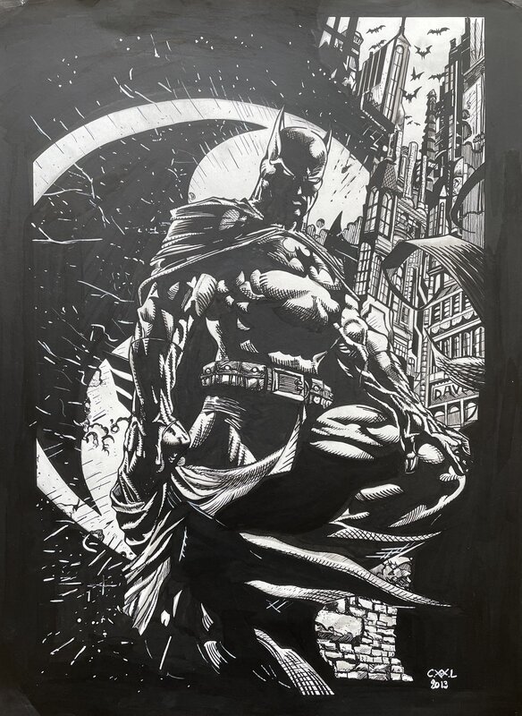 Batman Dark Knight par David Finch - Planche originale