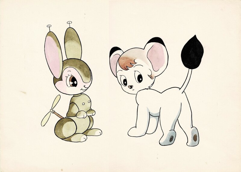 Jungle Emperor Léo by Osamu Tezuka * Original art Sugoroku game * Kimba - Illustration originale