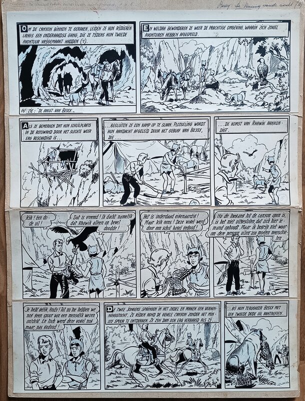 Willy Vandersteen, Bessy - De Koning Van De Nacht - Planche originale