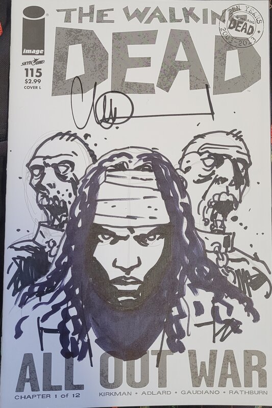 Charlie Adlard, Walking dead #115 Michonne - Illustration originale