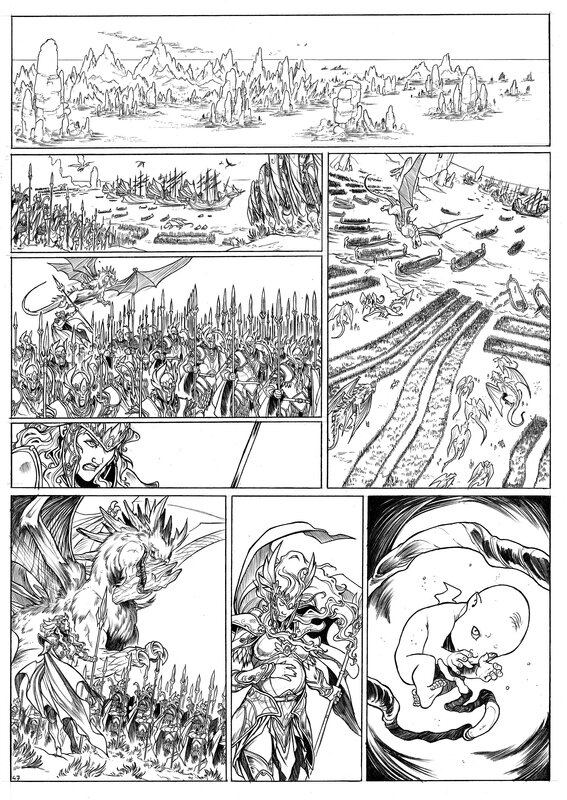 En vente - Elfes t13 page 47 par Stéphane Bileau - Planche originale