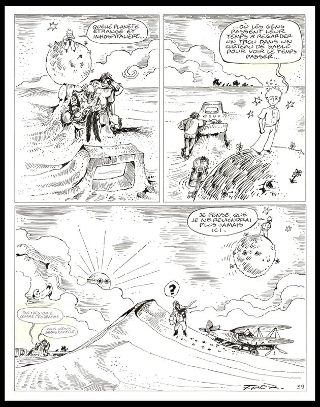 Fred, Antoine de Saint-Exupéry, 1999 - Fred - L'histoire de la dernière image - Planche originale