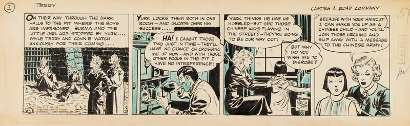 Milton Caniff, Terry & the Pirates 6/13/1938 - Planche originale