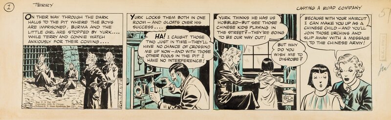 Milton Caniff, Terry & the Pirates 6/13/1938 - Planche originale