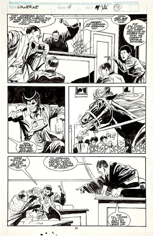 John Buscema, Bill Sienkiewicz, Peter David, Wolverine #11 page 25 - Comic Strip
