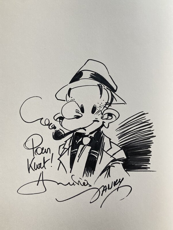 Dedicace SPIROU par Janry - Planche originale