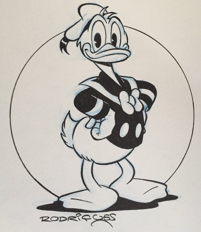Paco Rodriguez Peinado, Walt Disney, Rodrigues, illustration de Donald, 2023. - Illustration originale