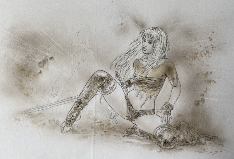 Luis Royo, Luz in Malefic Time 110 Katanas pg 39 - Comic Strip