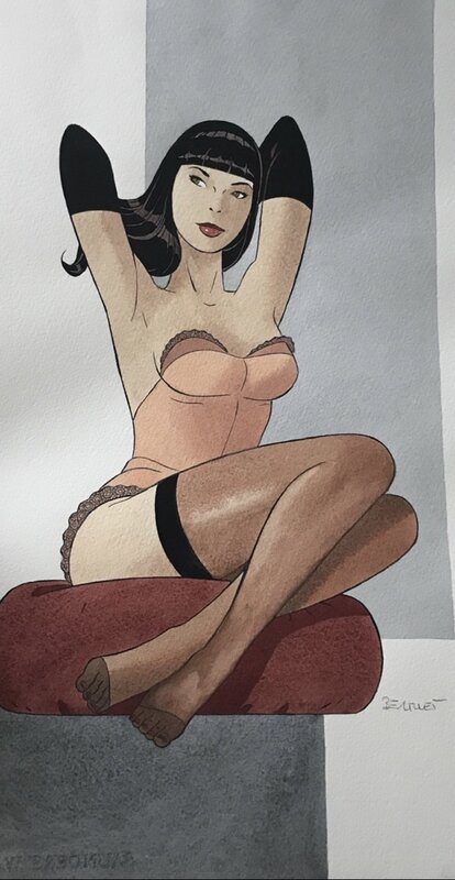 Pin Up by Philippe Berthet - Original Illustration