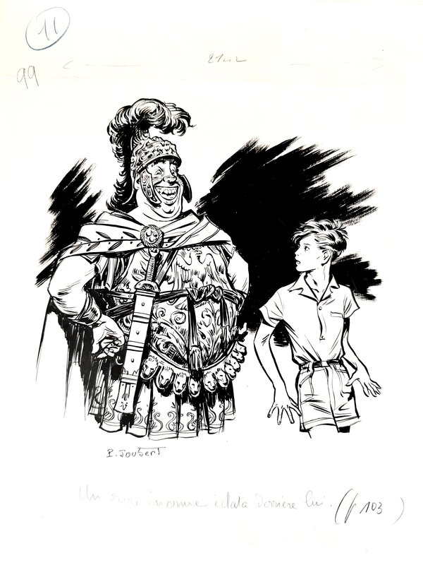 Joubert : signe de piste- illustration de roman - Original Illustration