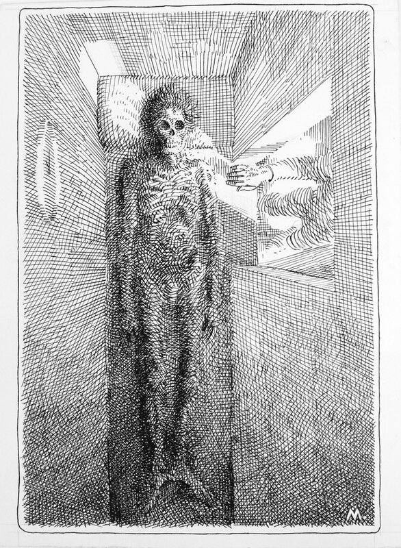 Moebius, 1971 - Lîle des morts - Original Illustration