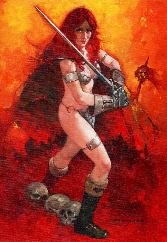 Red Sonja par Manuel Sanjulián - Illustration originale