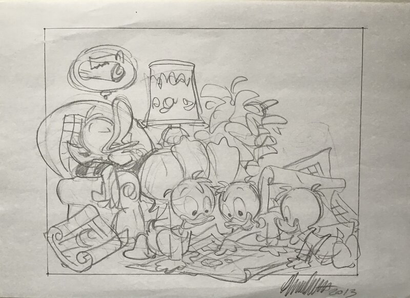 Giorgio Cavazzano, Walt Disney, Donald et ses neveux - Original art