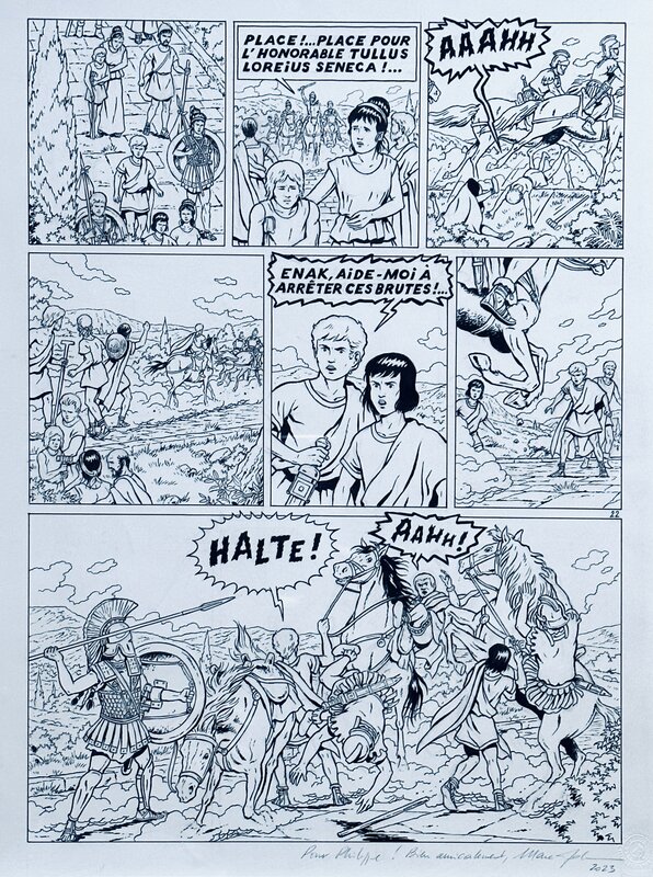 Marc Jailloux, Jacques Martin, Roger Seiter, Alix - Le bouclier d'Achille - T.42 - planche 22 - Planche originale