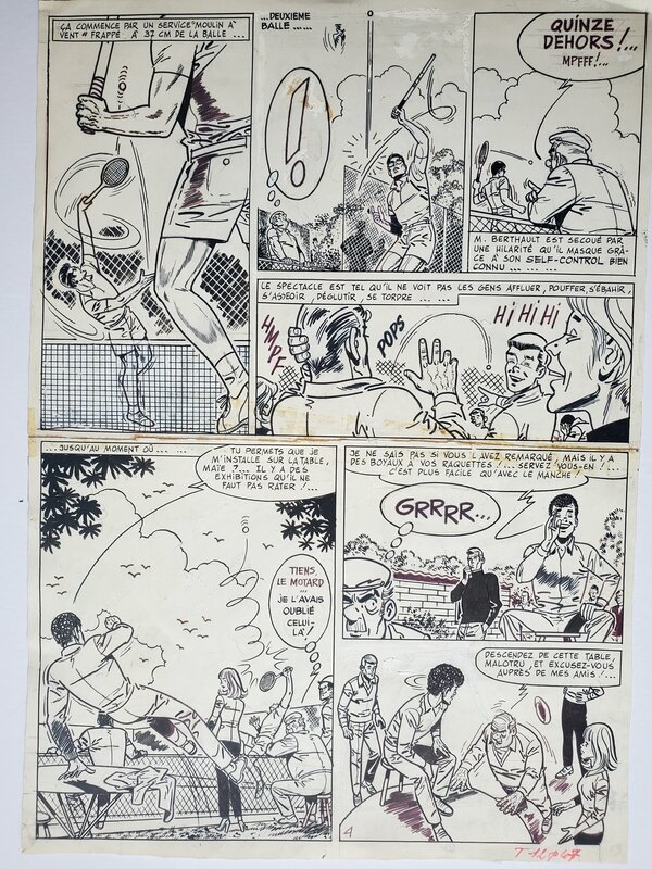 Raymond Reding, JARI  :  LE PETIT BRUIT DE MONSIEUR BERTHAULT - Comic Strip