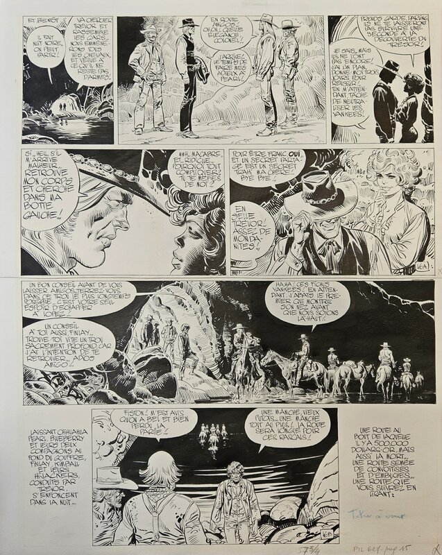 Jean Giraud, Jean-Michel Charlier, 1971 - Blueberry : L'Homme qui valait 500.000 $ - Planche originale