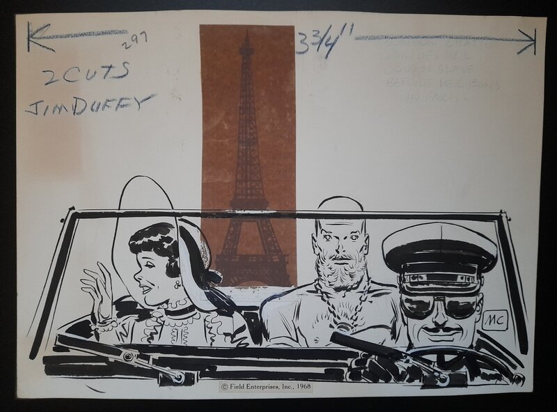Milton Caniff, Steve Canyon à Paris - Original Illustration