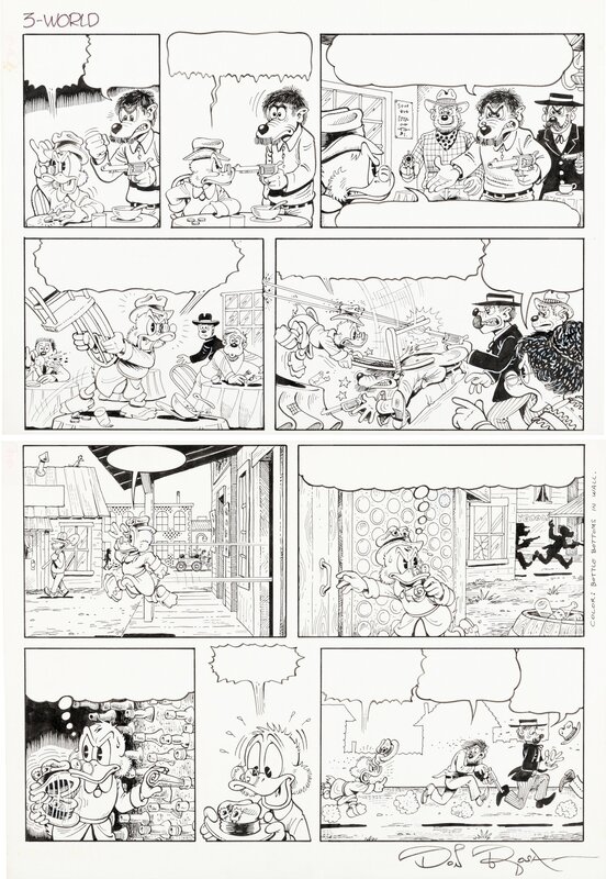 Don Rosa, La Jeunesse de Picsou #1 - Le Canard le Plus Riche du Monde - Planche originale