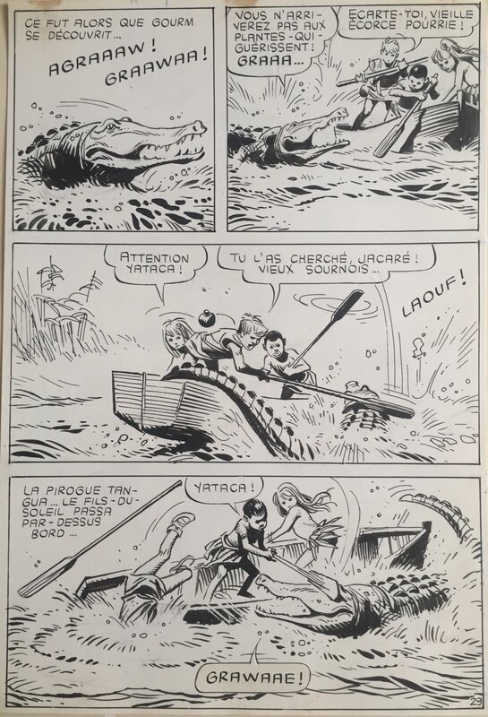 For sale - Tacconi, Yacata#7, le complot des tueurs, planche n°29, 1969. - Comic Strip