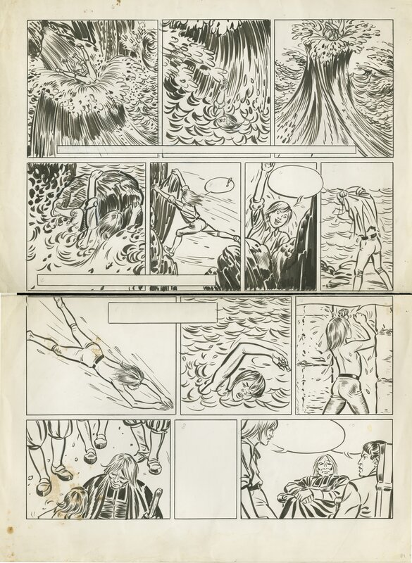 Le POIGNARD MAGIQUE par Paul Cuvelier - Planche originale