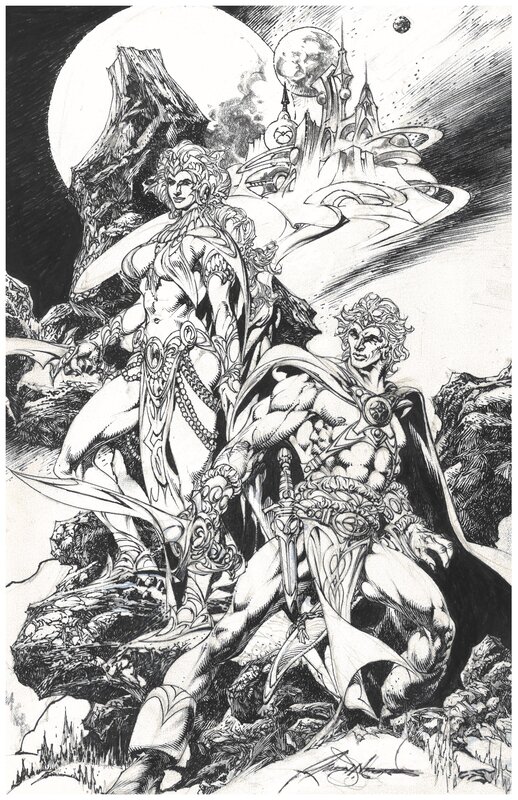 Rudy Nebres, John Carter & Dejah Thoris Commission 2019 Original Art - Illustration originale