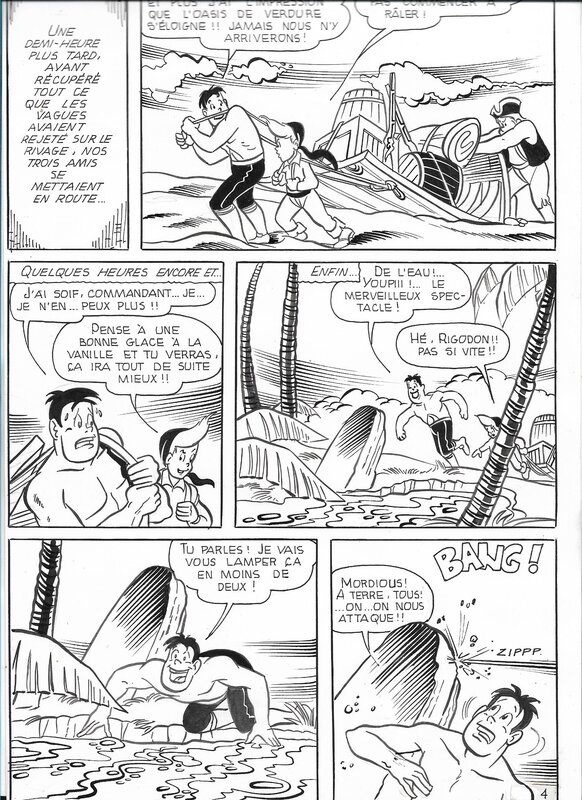 Mario Sbattella, Diavolo, La grande soif planche 4, parution dans Akim n° 570 - Comic Strip