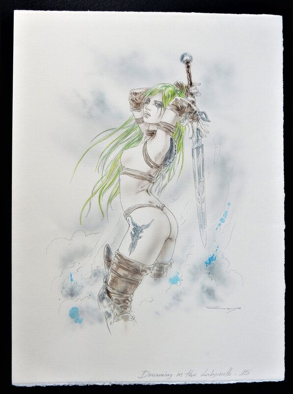 Luis Royo, Dreaming in the labyrinth - Illustration originale