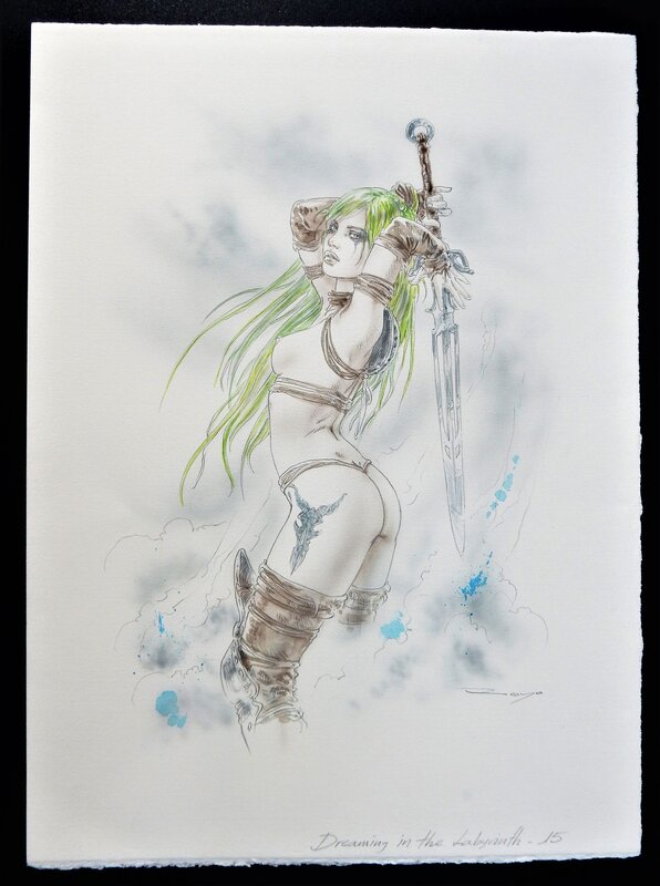 Luis Royo, Dreaming in the labyrinth - Original Illustration