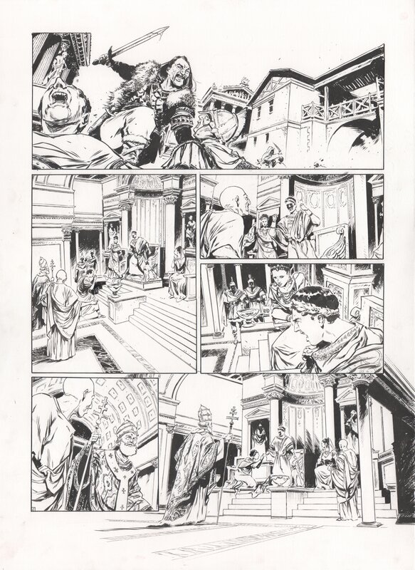 Stefano Carloni, Attila le fléau de dieu - Planche originale