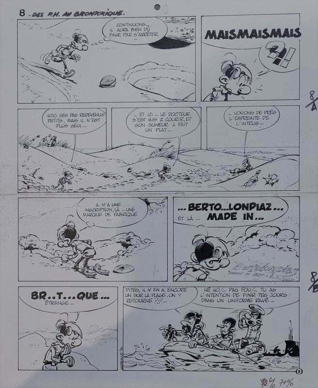 Pierre Seron, Les petits hommes au Brontoxique - Comic Strip