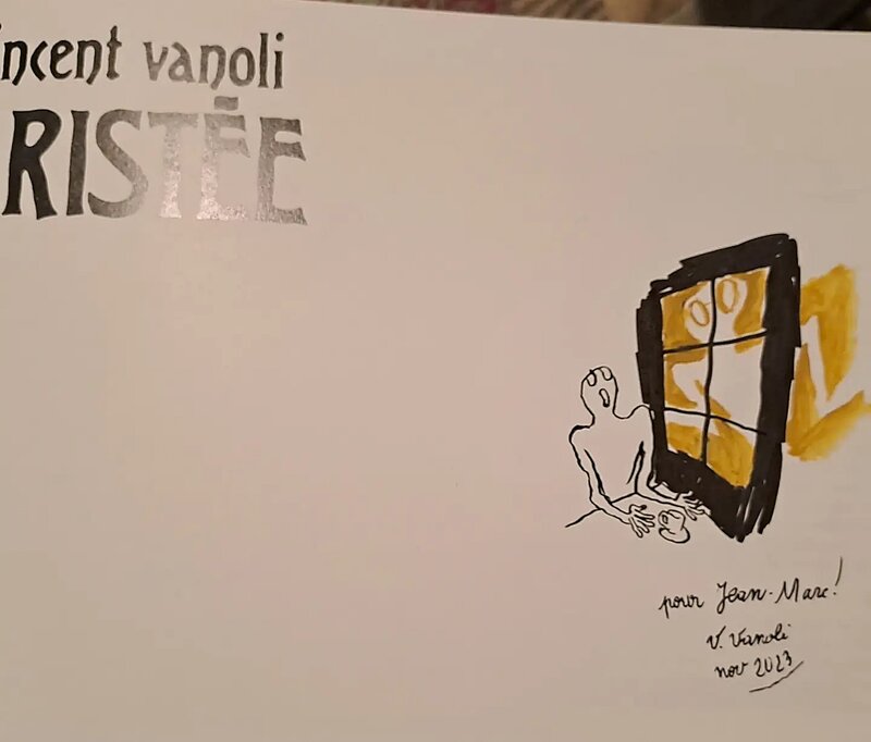 Vincent Vanoli, Dédicace sur Aristée - Sketch