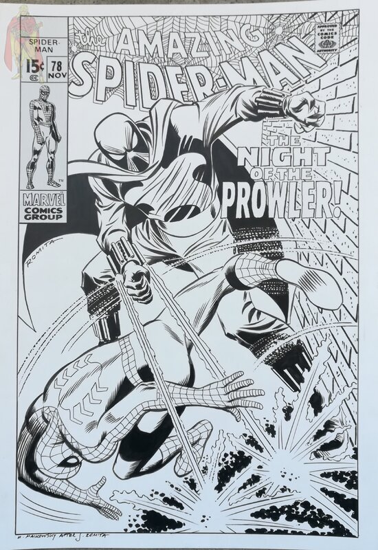 Michael Maikowsky, Amazing Spider-Man 78 (Recréation d'après John Romita) - Original Cover