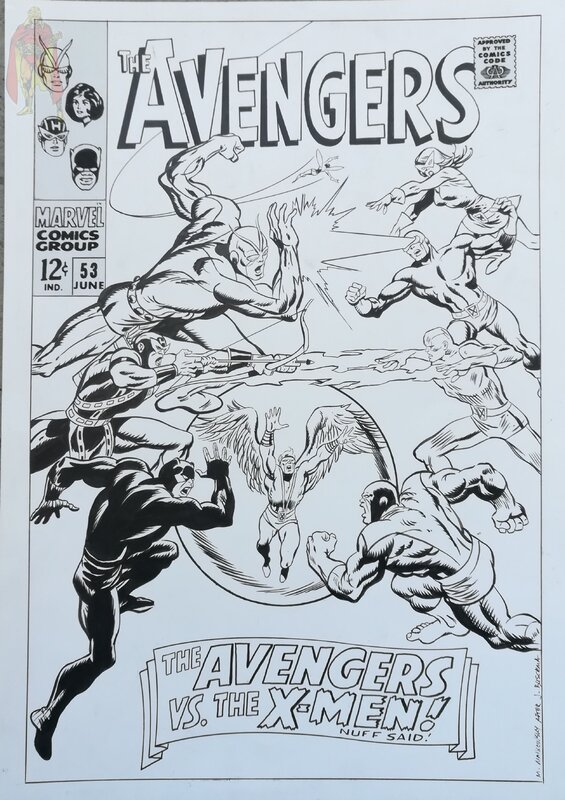 Michael Maikowsky, Avengers 53 (Recréation d'après John Buscema) - Original Cover