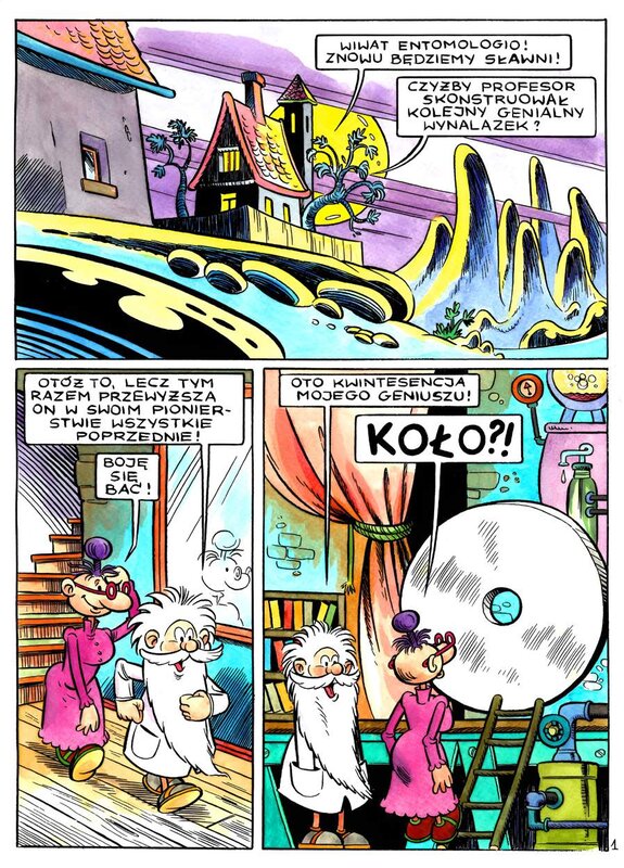 Wojtek Olszówka, Tadeusz Baranowski, Big ZNIK - Aventures du professeur Nerwosolek / Przygody Profesorka Nerwosolka Page 1 - Planche originale