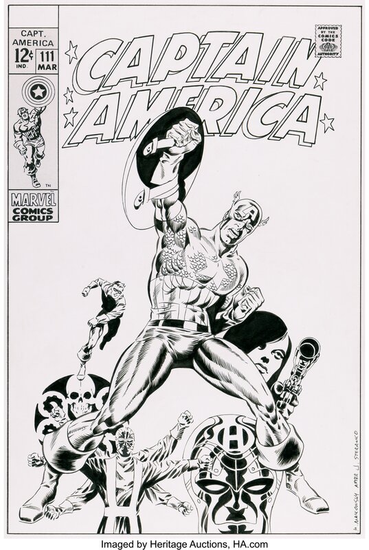 Michael Maikowsky, Captain America 111 (Recréation d'après Jim Steranko) - Couverture originale