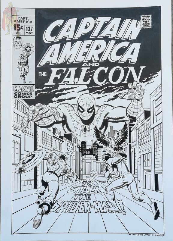 Michael Maikowsky, Captain America 137 (Recréation d'après Sal Buscema) - Couverture originale