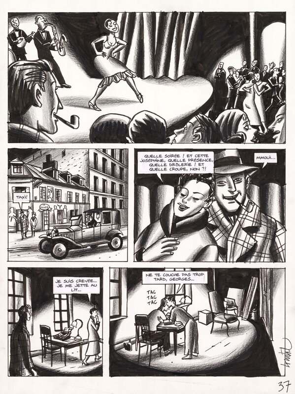 Loustal, Simenon l'Ostrogoth - planche 37 - Planche originale