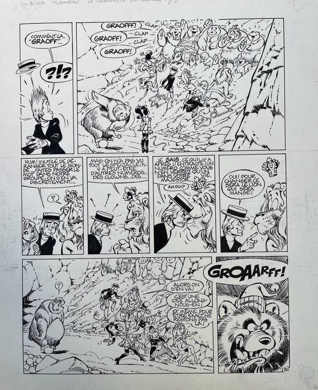 Dany, Greg, Olivier Rameau la trompette du silence - Planche originale