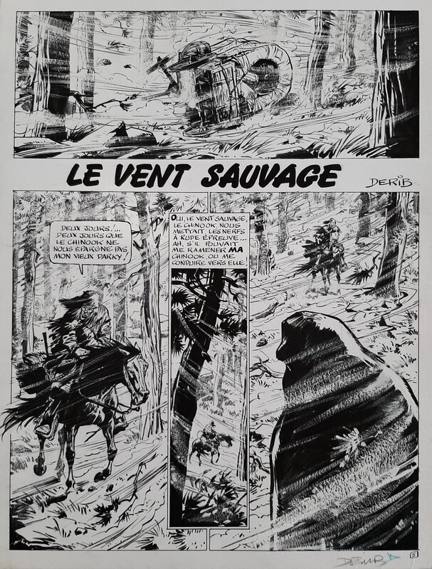 Derib, Buddy Longway - Tome 13 - Le Vent Sauvage - Page Titre - Comic Strip
