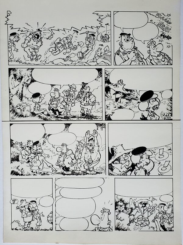 Greg, ACHILLE TALON ET LE TRESOR DE VIRGULE - Planche originale