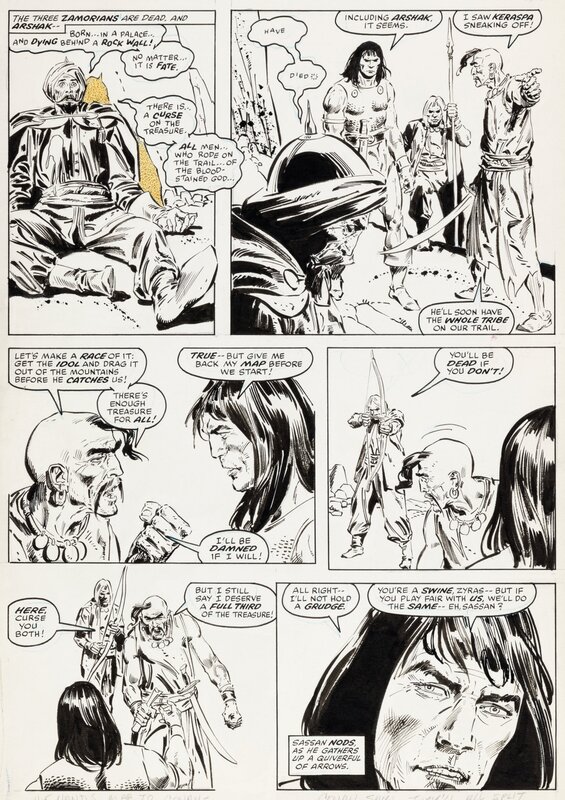John Buscema, Tony DeZuniga, Marvel Super Special - Le temple de l'idole d'or - T9 p.21 - Planche originale