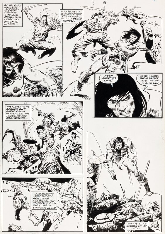 John Buscema, Tony DeZuniga, Marvel Super Special - Le temple de l'idole d'or - T9 p.20 - Planche originale