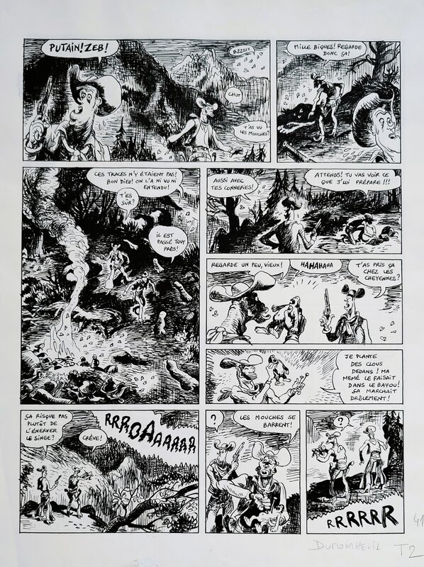 Nicolas Dumontheuil, Big Foot #2 pg41 - Holly Dolly * Futuropolis - Planche originale