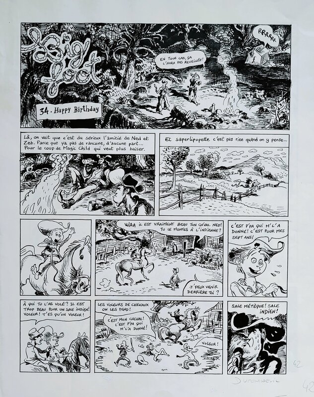 Nicolas Dumontheuil, Big Foot #2 pg42 - Happy Birthday (34) * Futuropolis - Comic Strip