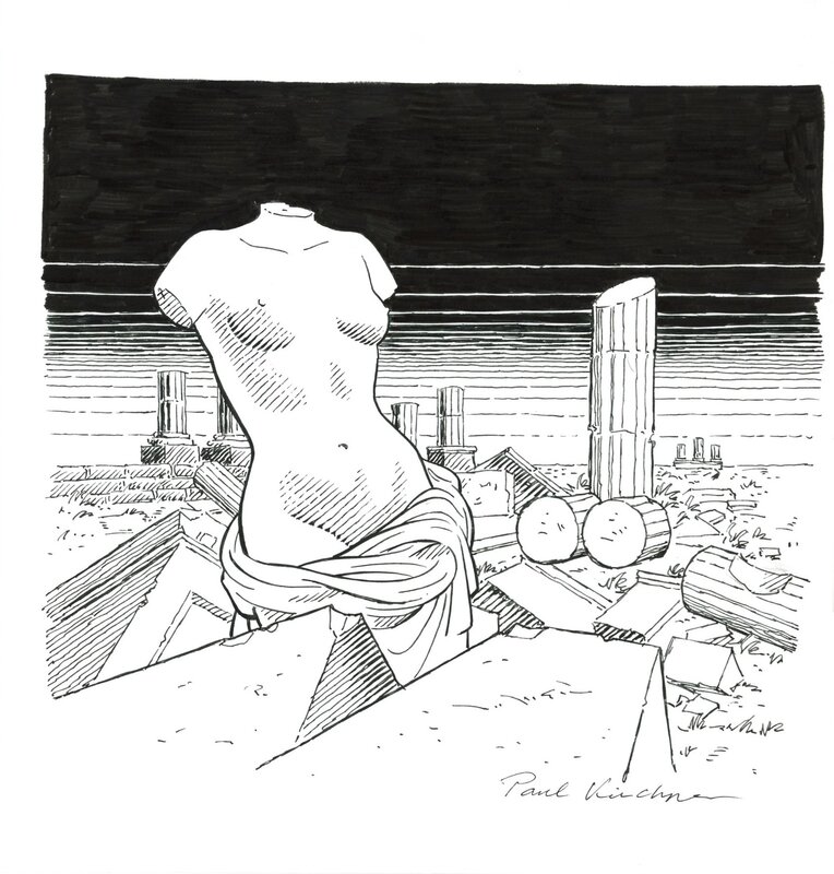 Paul Kirchner, History of Erotic Art #2 - Awaiting the Collapse - Original Illustration
