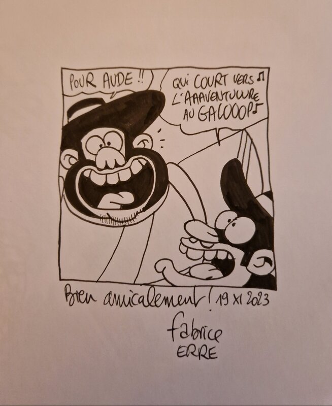 Dédicace de Erre dans Z comme Don Diego tome 1 - Sketch