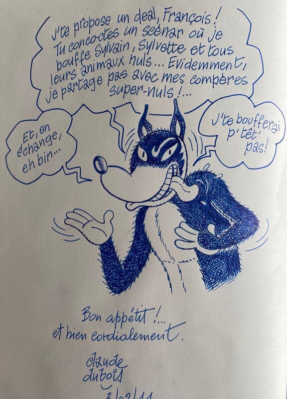 Claude Dubois - Dédicace pour François Corteggiani - Dédicace