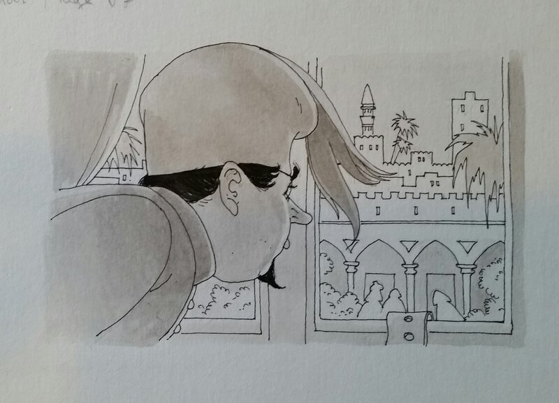 Jean Sidobre, Tartarin de Tarascon - Original Illustration